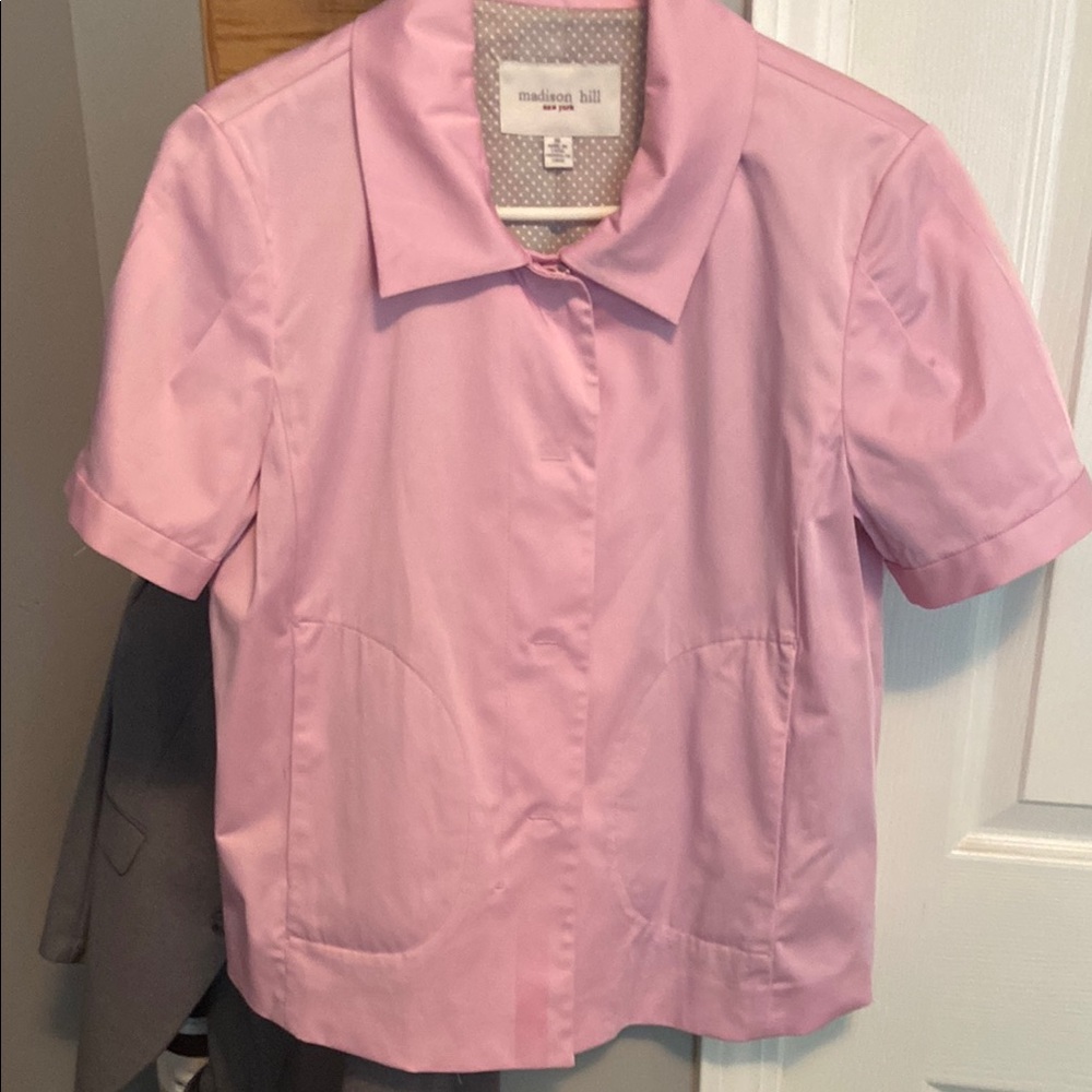 Madison Hill Light Pink Short Sleeve Blouse